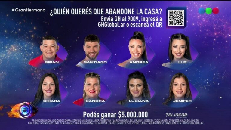 Cómo votar gratis al nominado que querés que se vaya hoy de Gran Hermano 2025