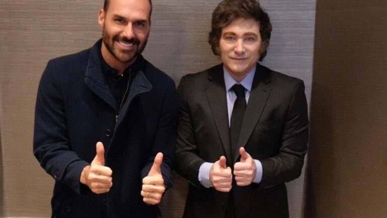 Javier Milei se reunió con Eduardo Bolsonaro en Estados Unidos