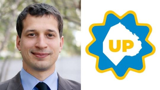 Yamil Santoro lanzó su espacio libertario en CABA con un polémico logo que fusiona UxP y el PRO