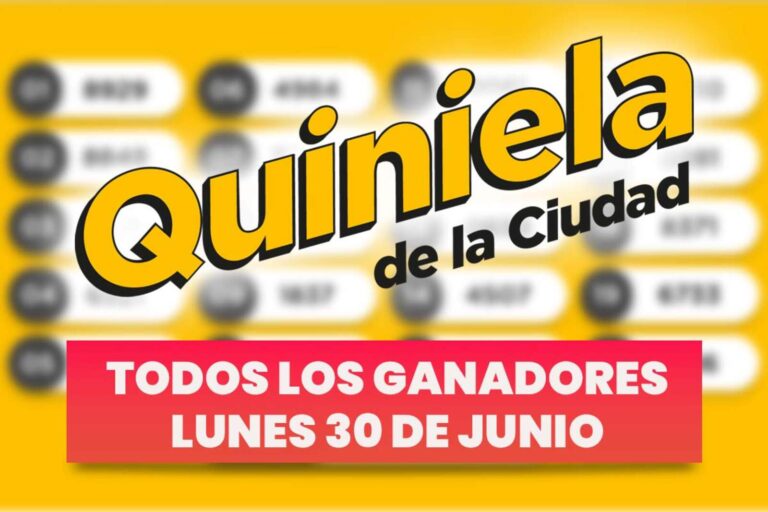 Quiniela Nacional: resultados completos del lunes 30 de junio