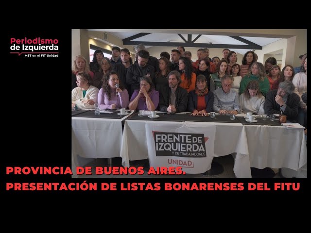 Elecciones PBA. Presentación de candidatos del FITU: Palabras de Ana Paredes Landman